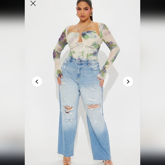 🍂🍁NWT FASHION NOVA MESH BODYSUIT 2X - Picture 5 of 7